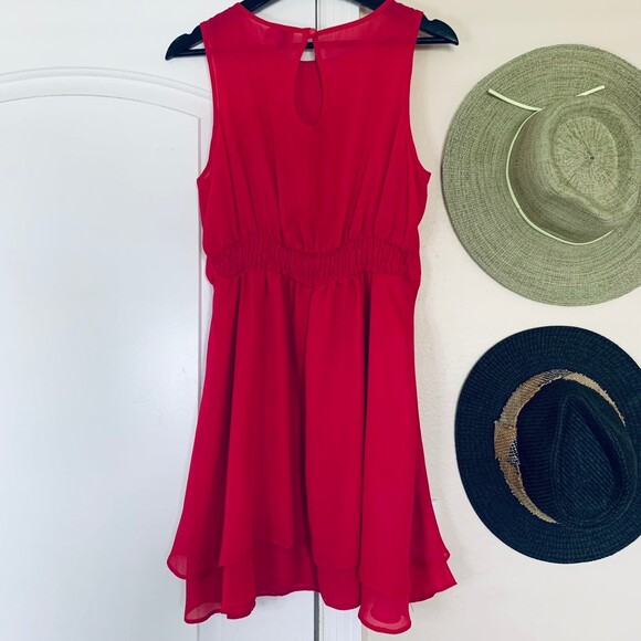 ASOS Barbie Pink Sleeveless Fit & Flare Wedding Guest Sundress Dress | Size: 8/M - Picture 6 of 8